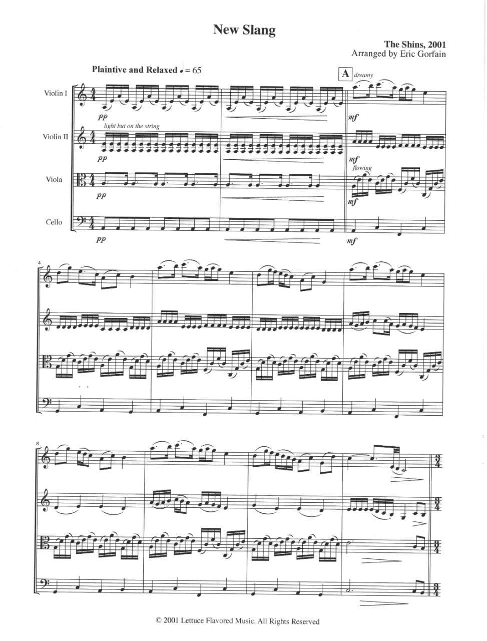 String Quartet Sheet Music Popular & Classical Arrangements