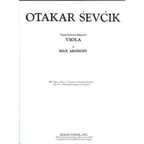 Sevcik, Otakar - School of Technics Op 1 - Part 1 For Viola Aranged by Aronoff Published by Elkan-Vogel, Inc