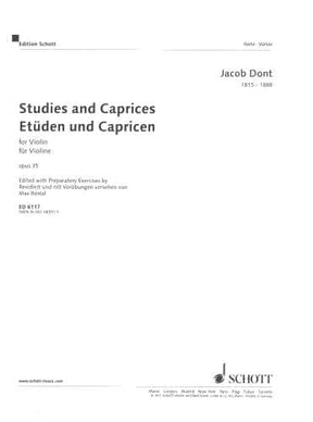 Dont, Jakob - 24 Etudes and Caprices, Op 35 - Violin solo - edited by Max Rostal - Schott Edition