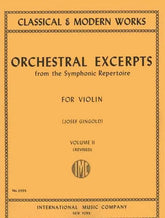 Orchestral Excerpts, Volume 2 - Violin - edited by Josef Gingold - International Music Company