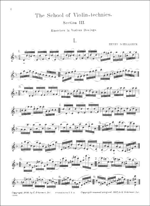 Schradieck, Henry - School of Violin-Technics, Book 3 - G Schirmer