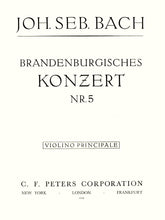 Bach, JS - Brandenburg Concerto No. 5, BWV 1050 - Solo VIolin Part - Peters Edition
