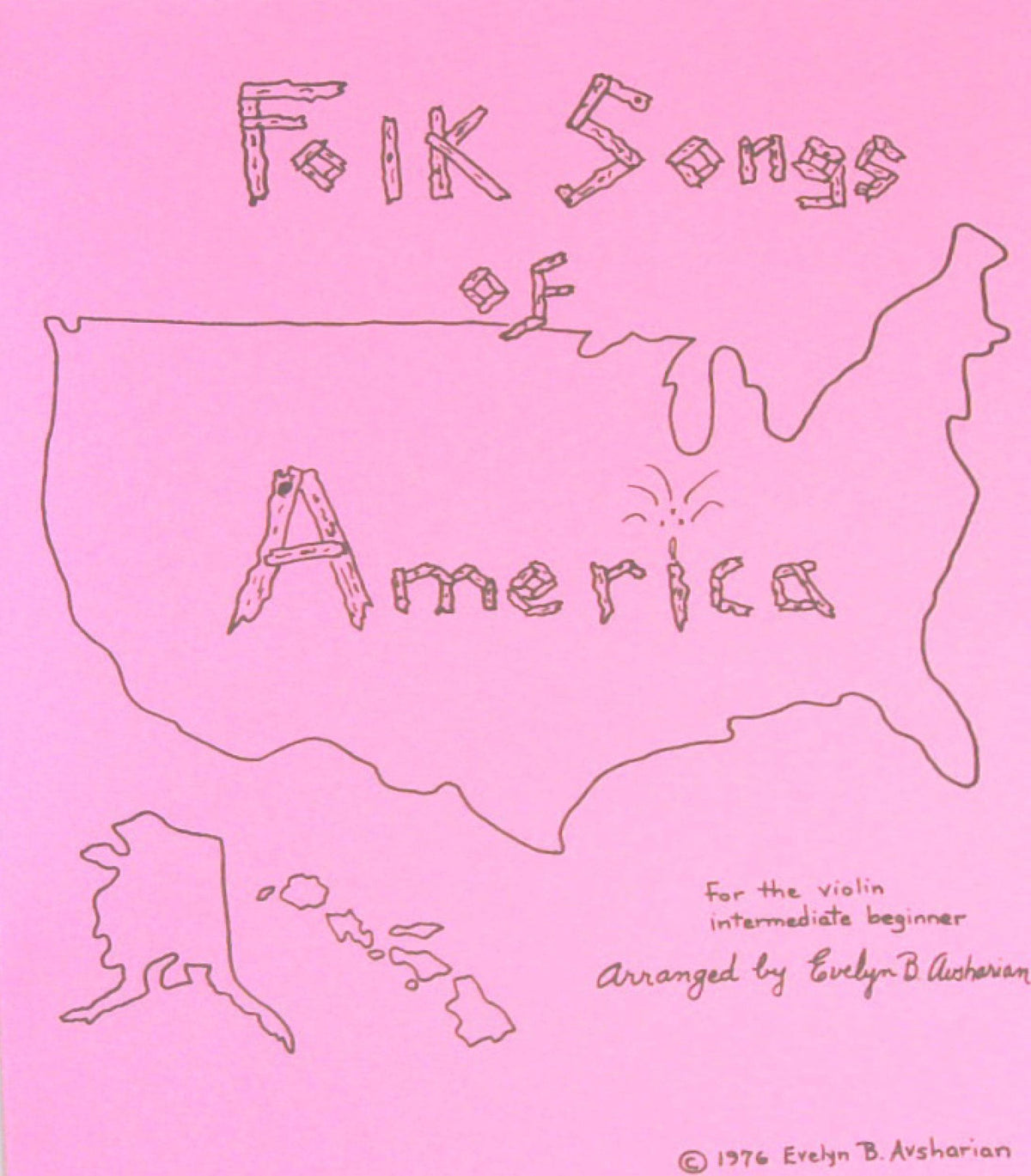Folk Songs of America - Beginner Book for Violin by Evelyn Avsharian - Digital Download