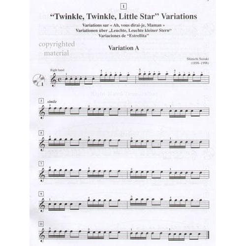 Suzuki Piano School Method Book and CD, Volume 1, Performed by Azuma