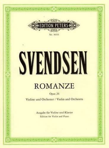 Svendsen, Johan - Romance Op 26 - Violin and Piano - Peters
