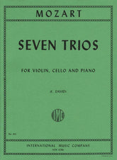 Mozart, WA - Seven Trios - Violin, Cello, and Piano - edited by Ferdinand David - International Music Co