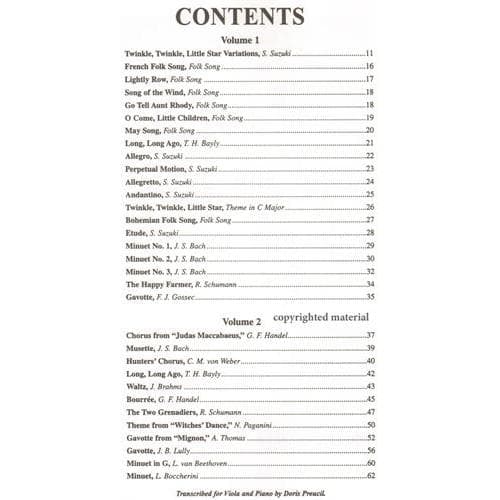 Suzuki Viola School Piano Accompaniment, Volumes 1 and 2