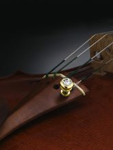 Luxitune Hill-Style String Adjuster, Solitaire, White Crystal, 14k Gold Plate - Violin E or Viola A