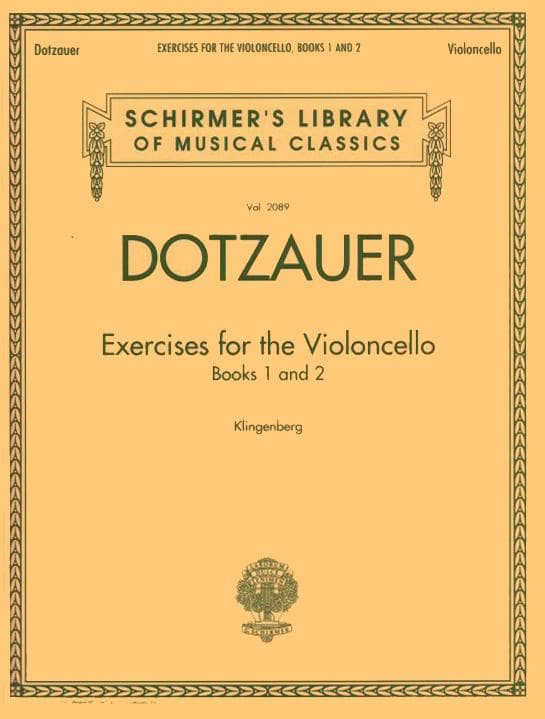 Dotzauer, Friedrich - Exercises for the Cello, Books 1 and 2 - edited by Johannes Klingenberg - Schirmer