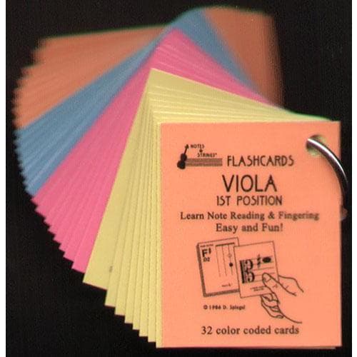 Mini Laminated Viola Flash Cards - 32 Flashcard Set