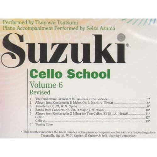 Suzuki Cello School CD, Volume 6, Performed by Tsutsumi