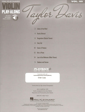 Taylor Davis - 8 Favorites - Violin Play-Along Vol. 65 - for Violin with Audio Accompaniment - Hal Leonard