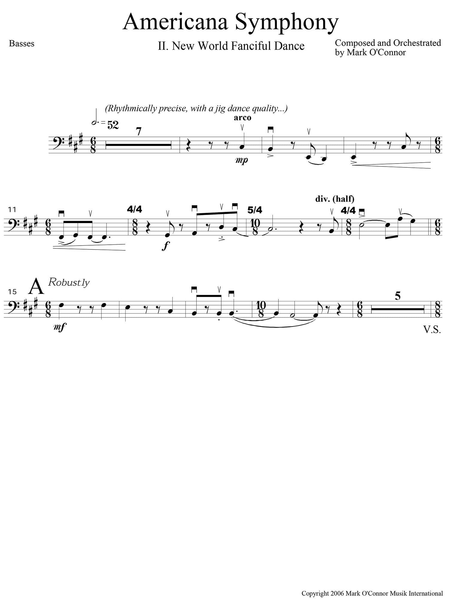 O'Connor, Mark - Americana Symphony "Variations on Appalachia Waltz" - String Parts - Digital Download