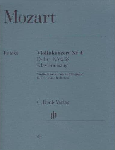 Mozart, WA - Concerto No 4 in D Major, K 218 - for Violin and Piano - edited by Wolf-Dieter Seiffert and Siegfried Petrenz - G Henle Verlag URTEXT