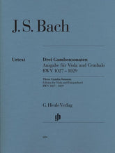 Bach, JS - 3 Gamba Sonatas BWV 1027 1029 for Viola and Piano - Barenreiter Verlag URTEXT Edition