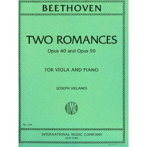 Beethoven, Ludwig - 2 Romances Op 40 and 50 for Viola and Piano - Arranged by Vieland - International Edition