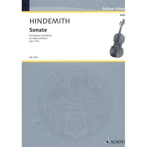 Hindemith, Paul - Sonata, Op 11, No 4 - Viola and Piano - Schott Edition