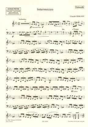 Debussy, Claude - Intermezzo for Cello and Piano - edited by Roy Howat - Durand Edition