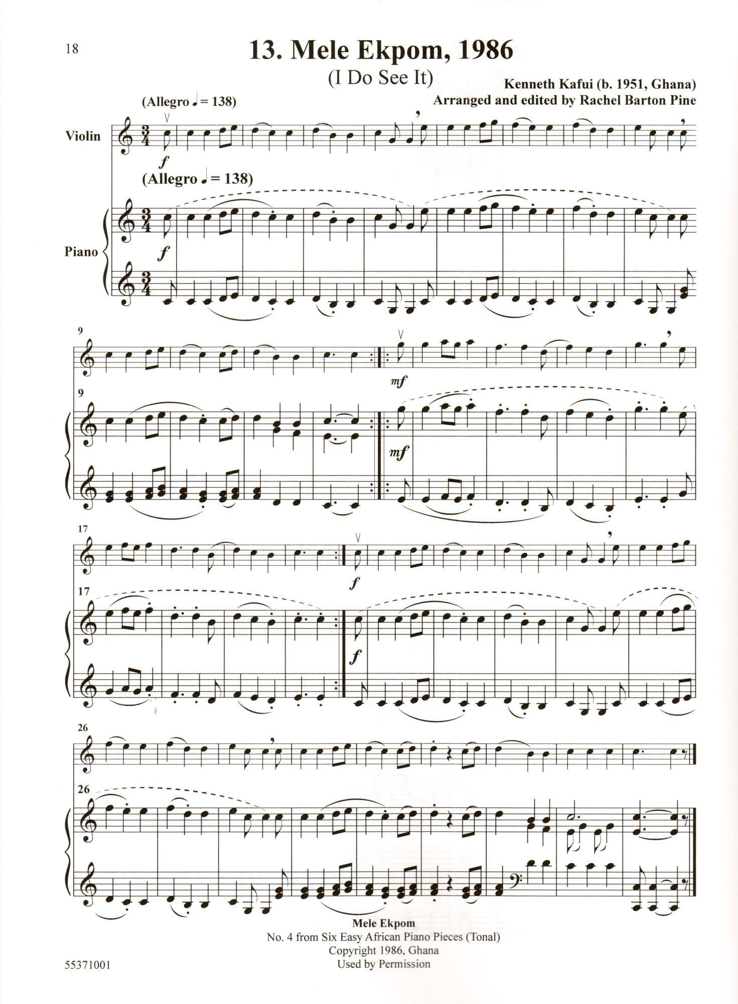 Music By Black Composers: Violin Volume 1 - Arranged by Rachel Barton Pine