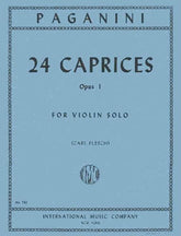 Paganini, Niccolo - 24 Caprices for Violin, Op 1 - Solo Violin - edited by Carl Flesch - International Music Company