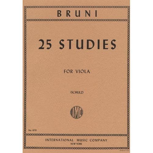 Bruni, A - 25 Studies for Viola - Arranged by Schulz - International Edition