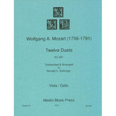 Mozart, WA - 12 Duets, K 487 - Viola and Cello - arranged by Ronald C Dishinger - Medici Music Press