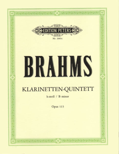 Brahms Clarinet Quintet Sheet Music - Op. 115