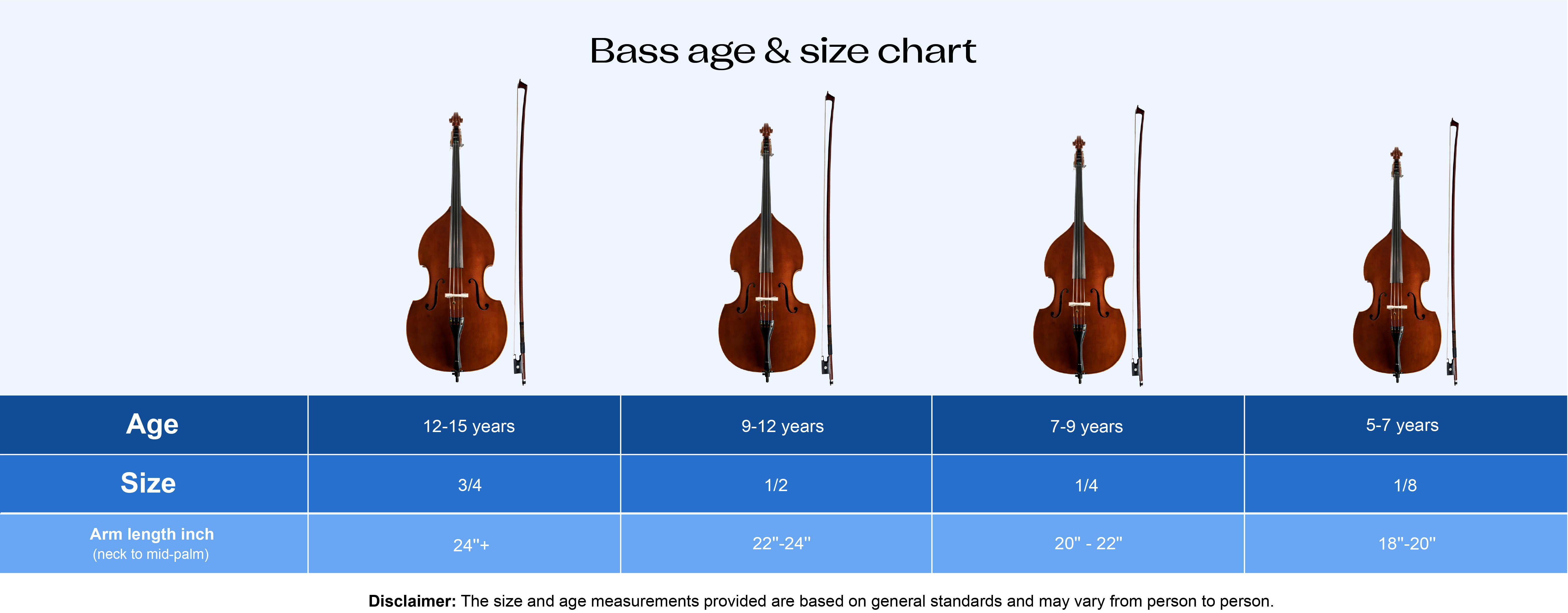 violin size chart