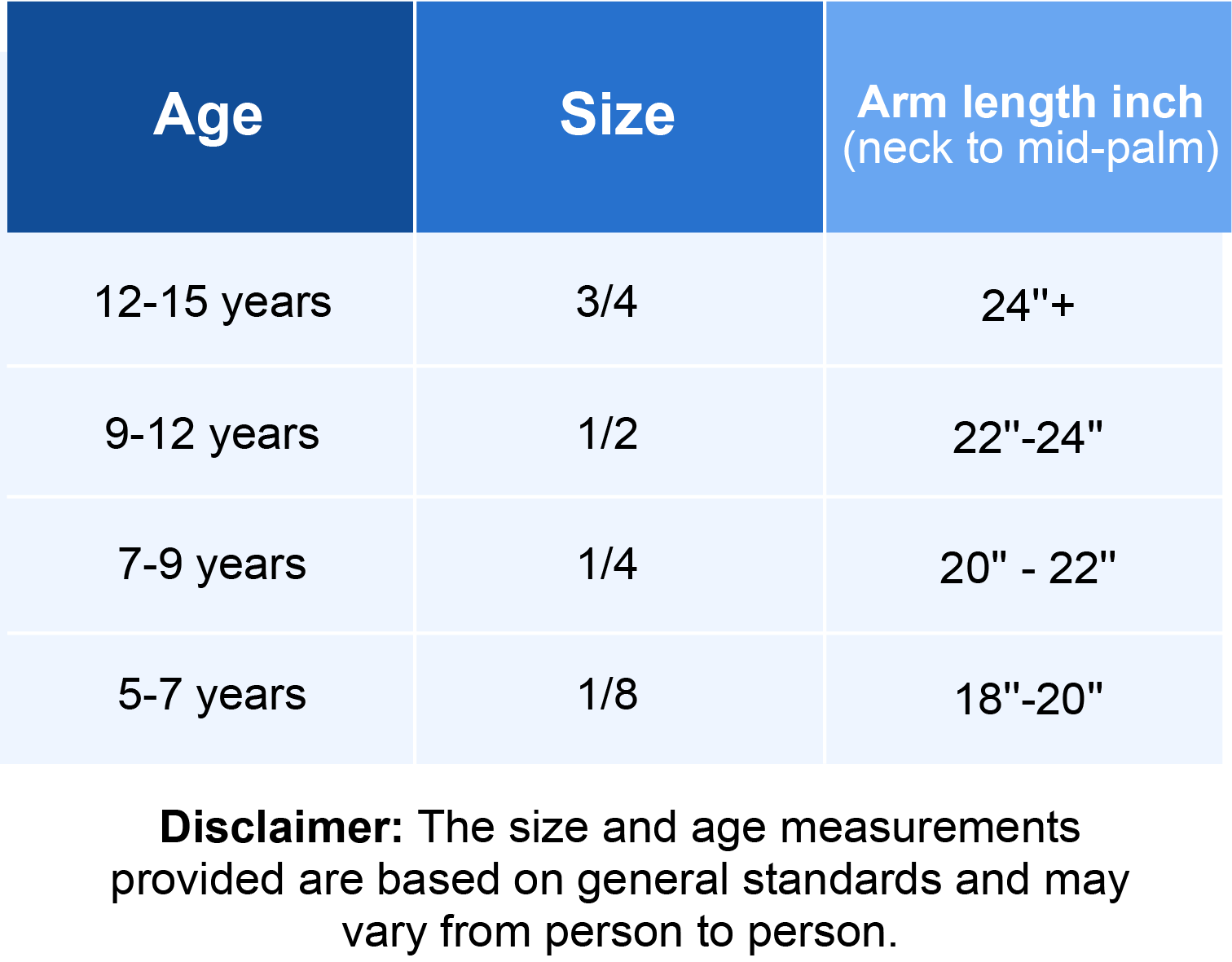 violin size chart