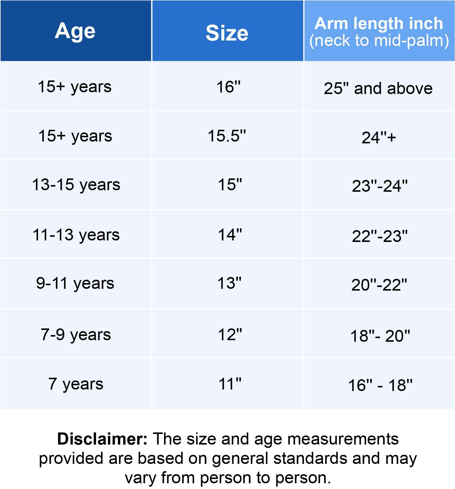 violin size chart